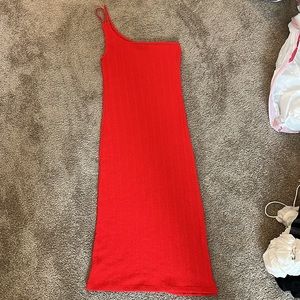 Zara Midi One Shoulder Dress